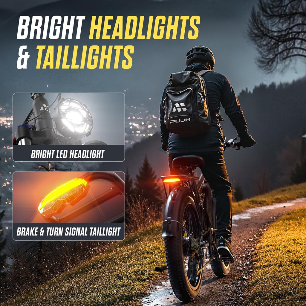 6000W Max Speed 45MPH Dual Motor Electric Bike for Adults,60V 1200Wh