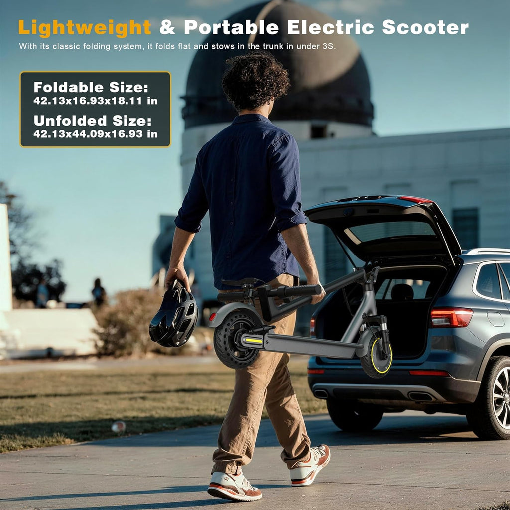 Electric Scooter for Adults，Top Speed 19/22 MPH，Range 19/22/28 Miles，8.5”/10" Tires，E-Scooter with Dual Suspension for Commuting, APP Control
