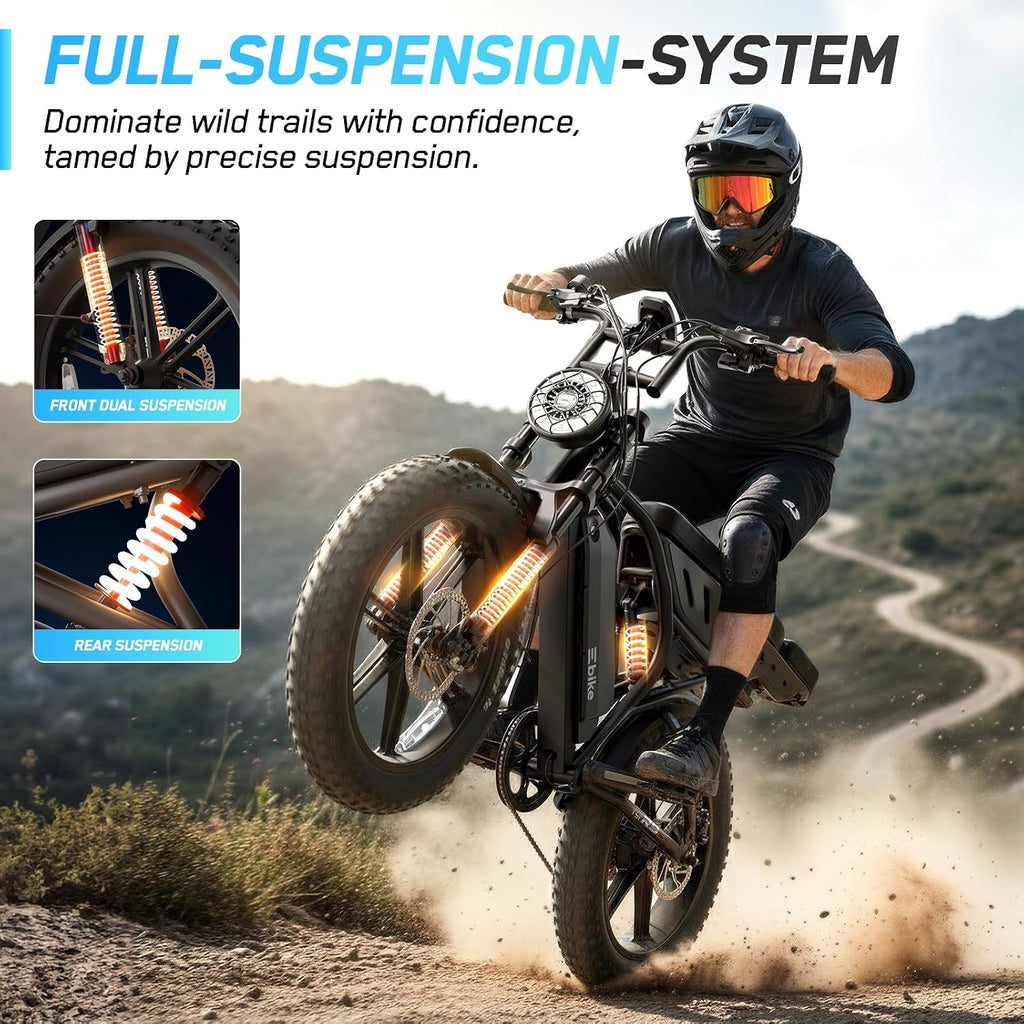 Electric Bike for Adults, Peak 1500W Motor Retro E Bike, Range 65/120Miles, 48V 15Ah