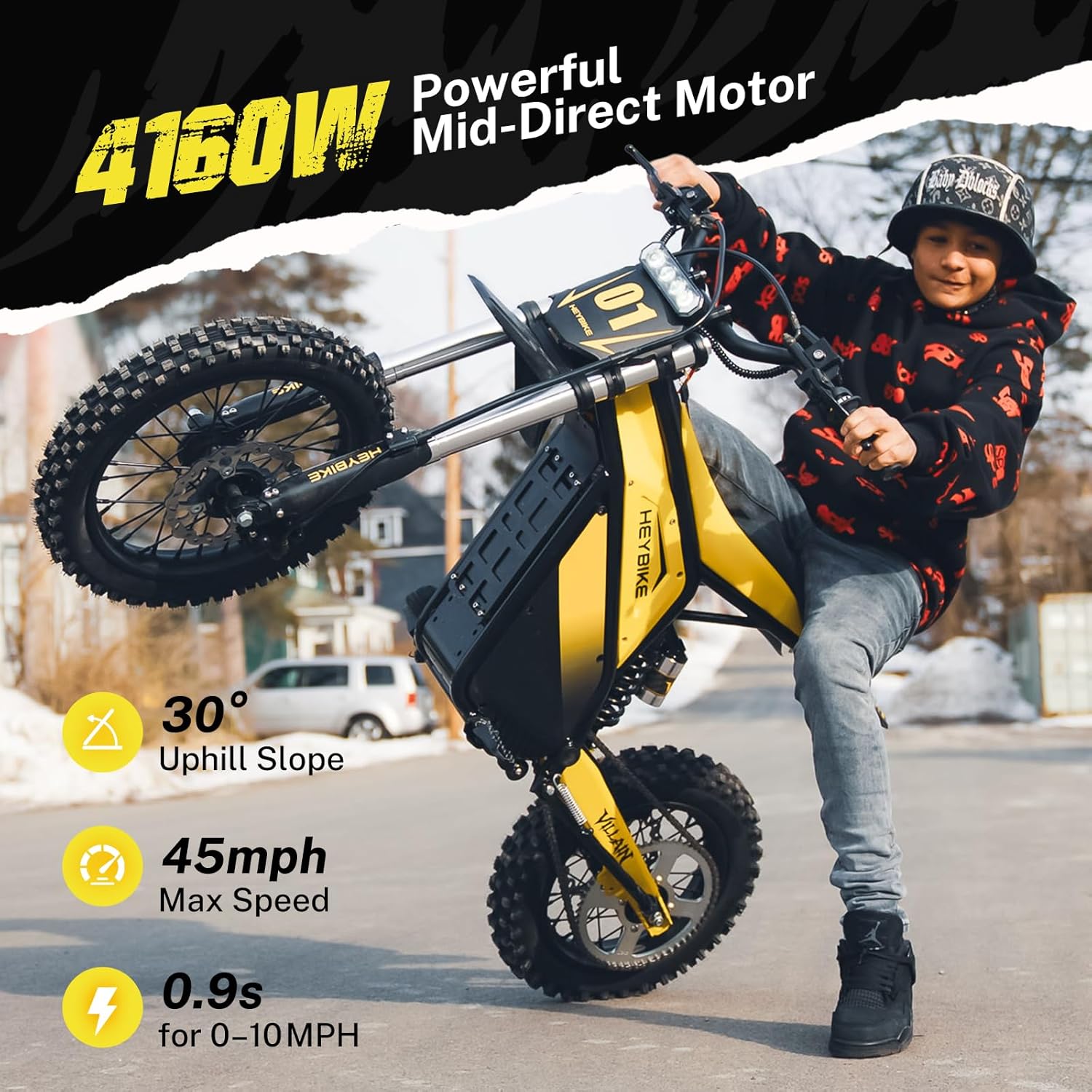 Electric Dirt Bike with 4160W Motor 1352WH