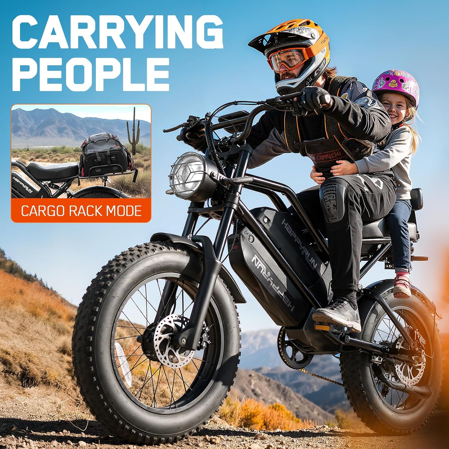 All-Terrain 20" Fat Tire Electric Bike – 5000W Peak Dual Motor, 36MPH Max Speed, 48V 38Ah Removable Battery, 85+ Miles Range