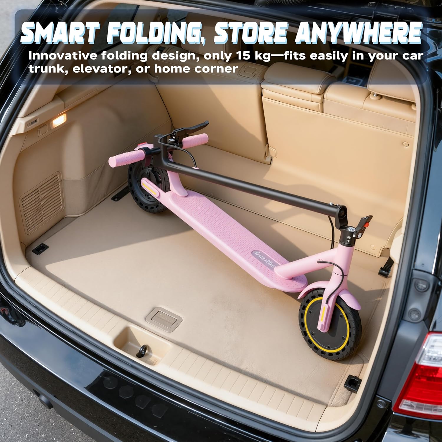 Electric Scooter for Adults, Foldable Commuter E Scooter for Teens, 350W Motor, 19 MPH, Up to 21 Miles Range, 8.5" Solid Tires, Cruise Control, Dual Brakes, LED Display