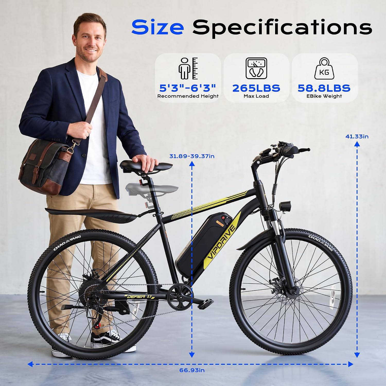 24"/26" Commuter & Mountain Electric Bike – 750W Peak Front Suspension All-Terrain E-Bike