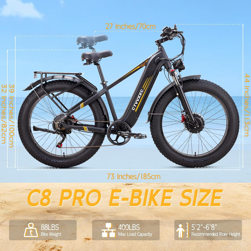 8000W Peak Dual Motor Electric Dirt Bike | 50MPH Fast Off-Road E-Bike
