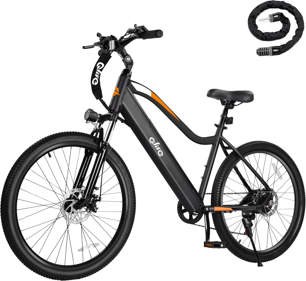 26" Electric Mountain Bike for Adults | 1200W Peak Motor, 20+ MPH, Sleek Built-In Removable Battery Commuter E-Bike