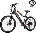 26" Electric Mountain Bike for Adults | 1200W Peak Motor, 20+ MPH, Sleek Built-In Removable Battery Commuter E-Bike