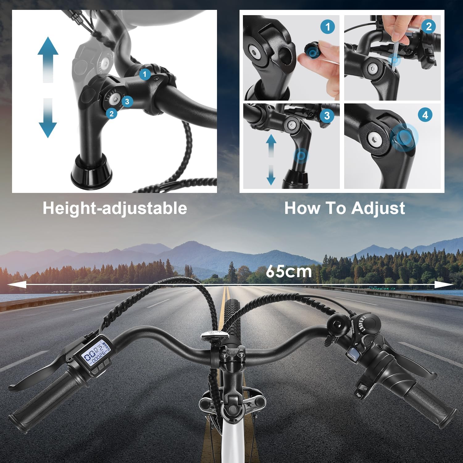 26" Electric Commuter & Mountain Bike – 400W/500Wh Removable Battery, Fast-Charge Tech, 7-Speed Cruiser E-Bike with Suspension Fork (UL2849 Certified)