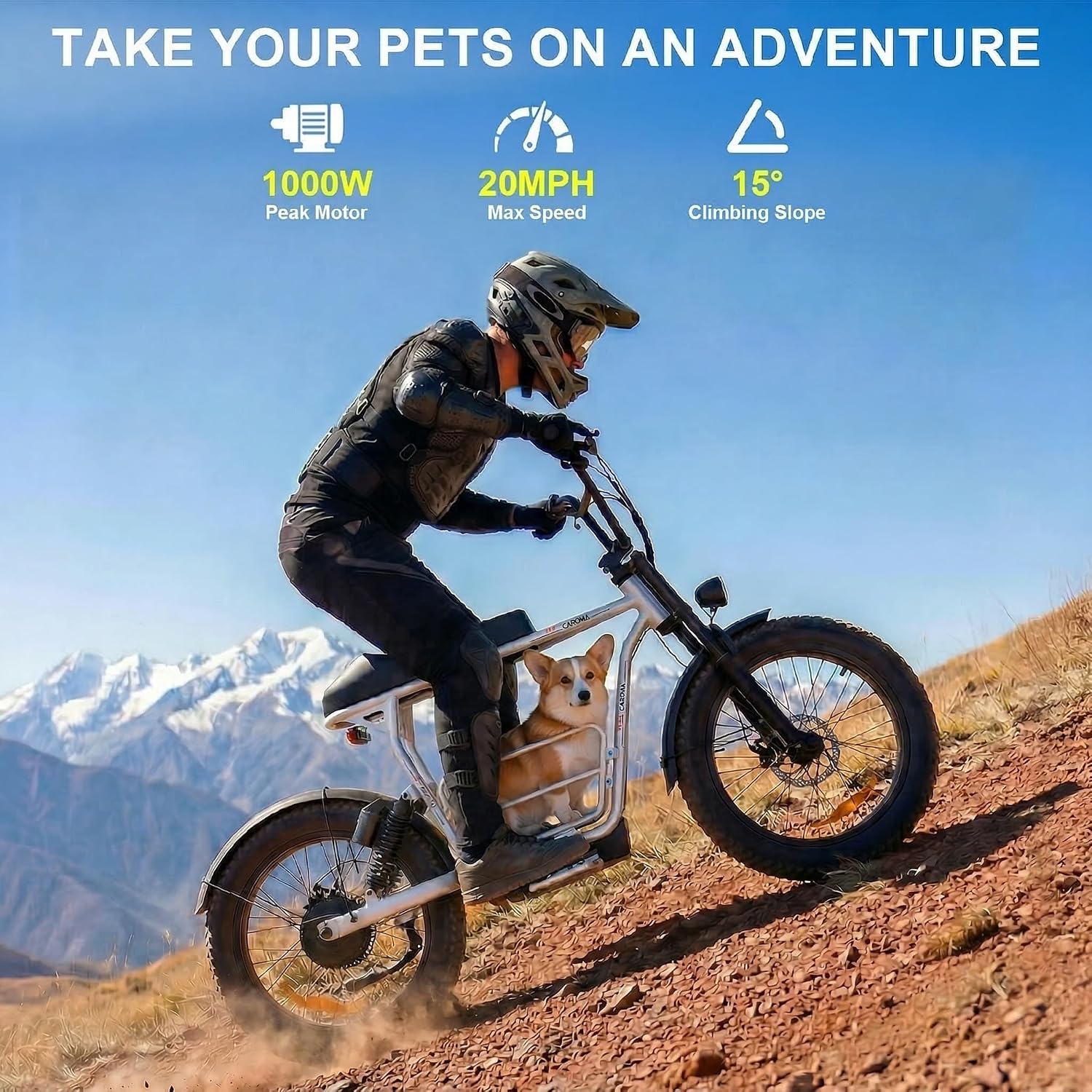 Adult Electric Utility Scooter with Seat – 1000W Peak, 25-Mile Range, 20 MPH, Cargo Basket & Comfort Suspension (UL 2272 Certified)