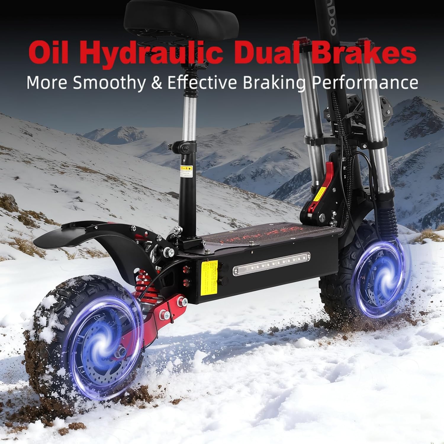 5600W Dual Motor Off-Road Electric Scooter for Adults – 47 MPH High-Performance Sport E-Scooter with Hydraulic Brakes