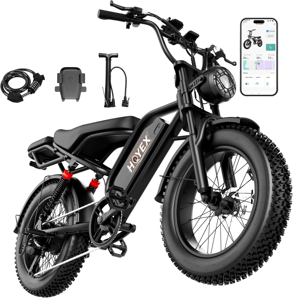 1500W Electric Bike for Adults 20” Fat Tire Ebike, 48V 20Ah