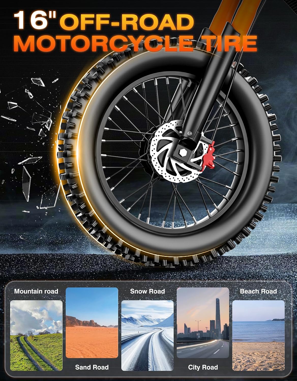 Electric Dirt Bike for Teens & Adults, 60V 30Ah