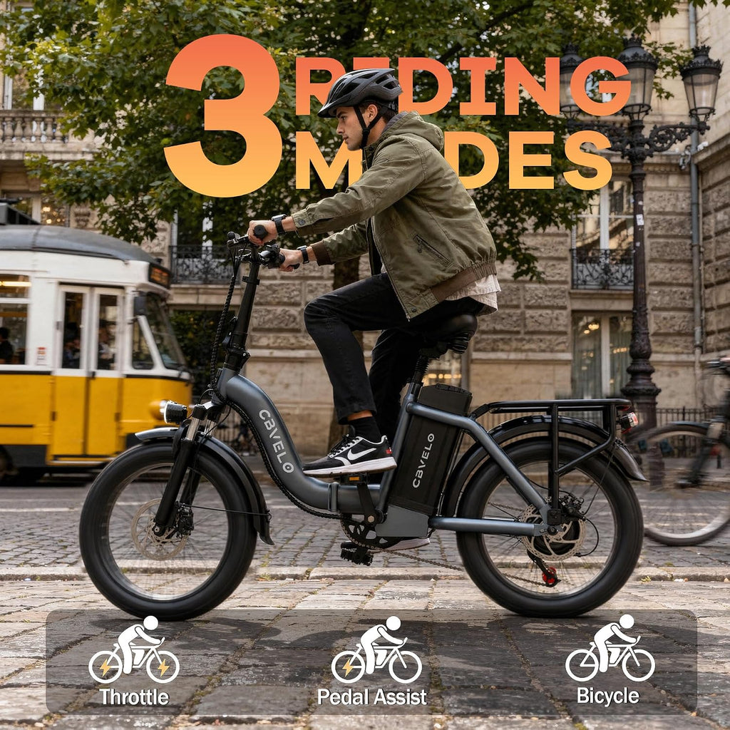 1000W Folding Fat Tire Electric Bike – 48V 20.8Ah Long-Range Commuter E-Bike with Front Suspension, 7-Speed & UL 2849 Safety Certification