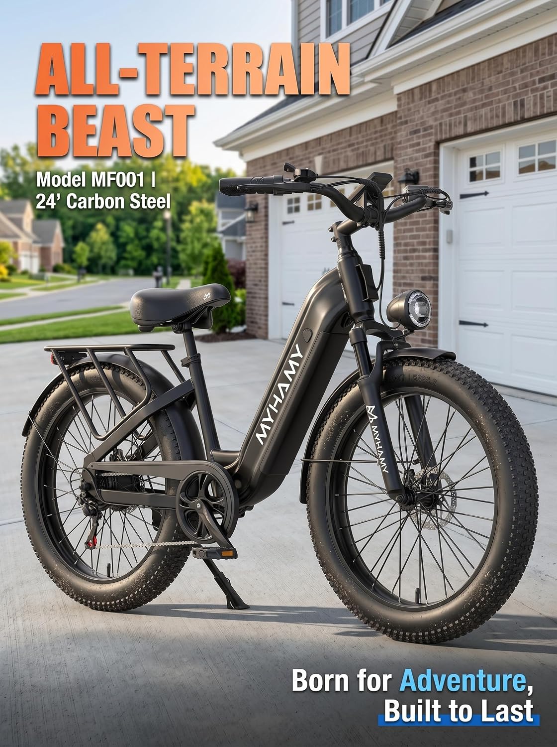 26" Full Suspension 2000W All-Terrain Fat Tire Electric Bike