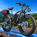 9000W Peak Dual Motor Adult Mountain Electric Bike | 24" Fat Tire E-Bike