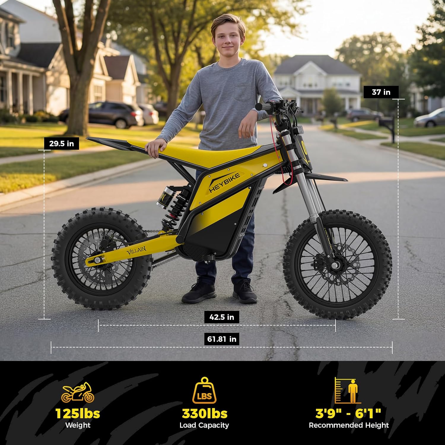 Electric Dirt Bike with 4160W Motor 1352WH