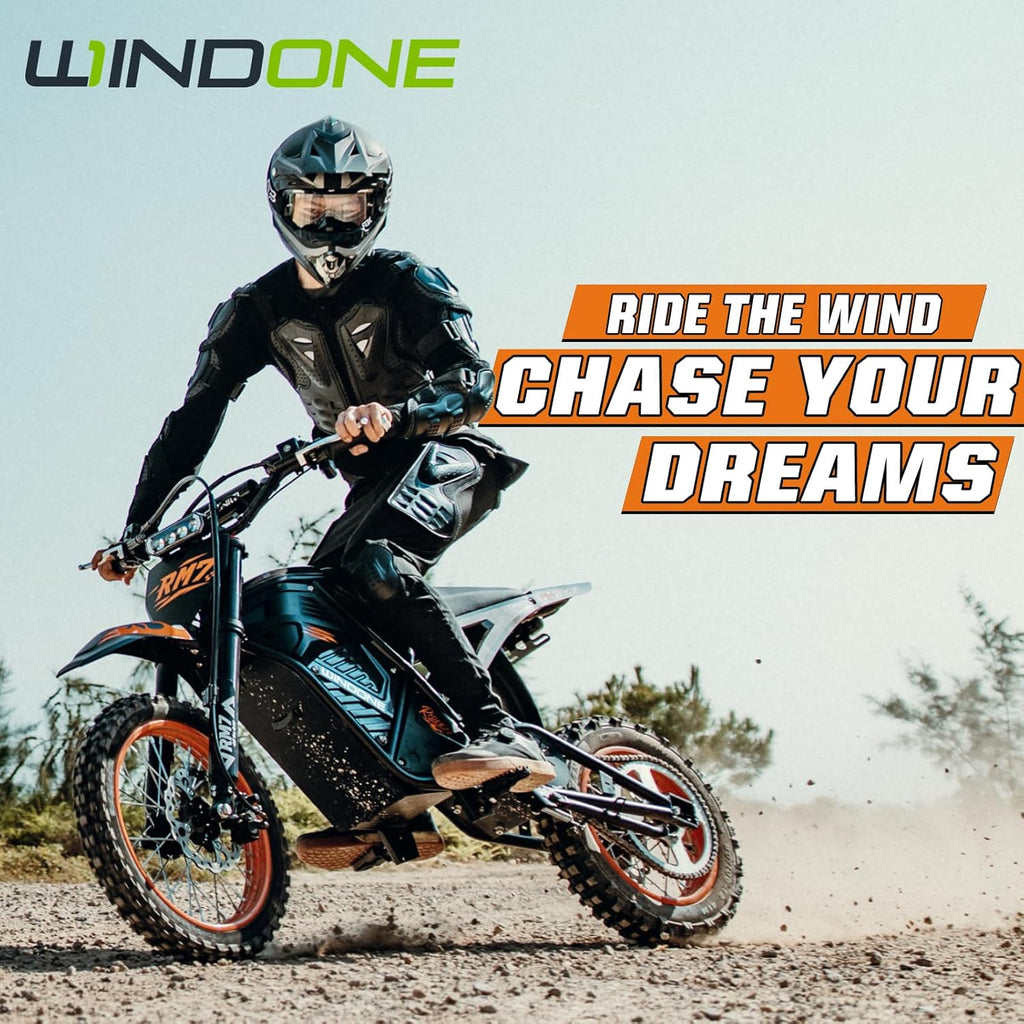 Off-Road Electric Dirt Bike for Teens & Adults – 2200W Peak Motor, 37MPH Max Speed, 48V 22.5Ah Battery, Full Suspension Trail E-Motorcycle