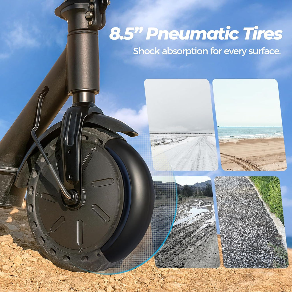 Electric Scooter Adults, 500W/1500W Motor, 18/21/25 Max MPH, 21/28 Miles Max Range, APP Control, Double Braking Systems