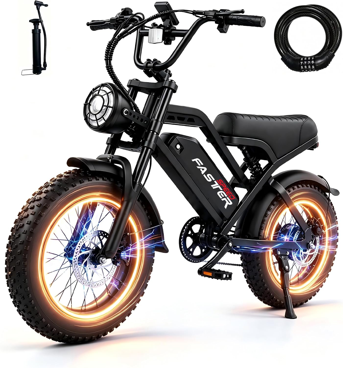 1000W Peak Power Electric Mountain Bike | 20+ MPH 16" Fat Tire E-Bike
