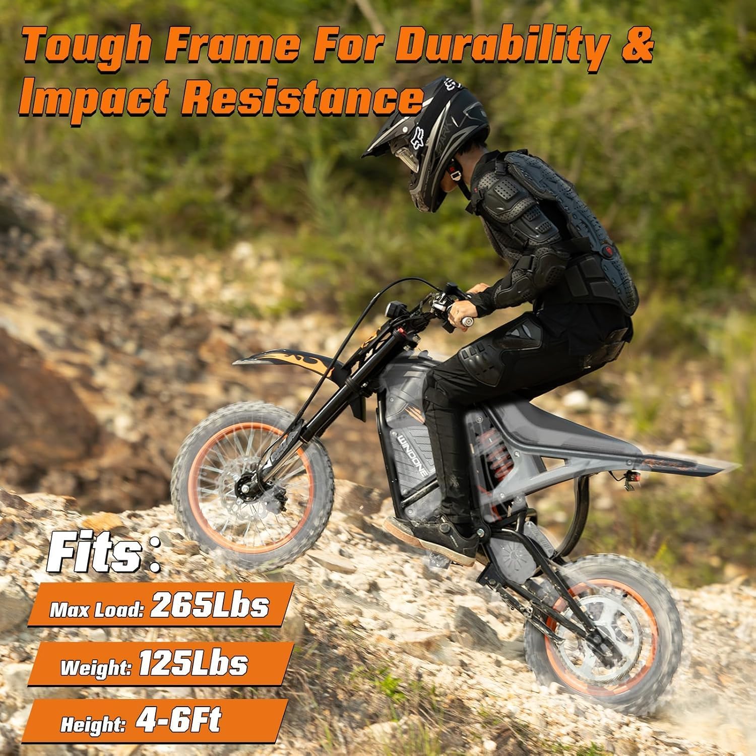 Electric Dirt Bike for Adults & Teens, 2200W Peak Ebike, 48V 22.5Ah, 37 MPH, 45 Mile