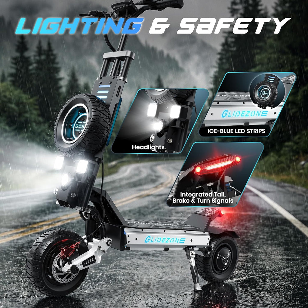 5600W Dual Motor Off-Road Electric Scooter | 60MPH High-Speed Folding Adult E-Scooter