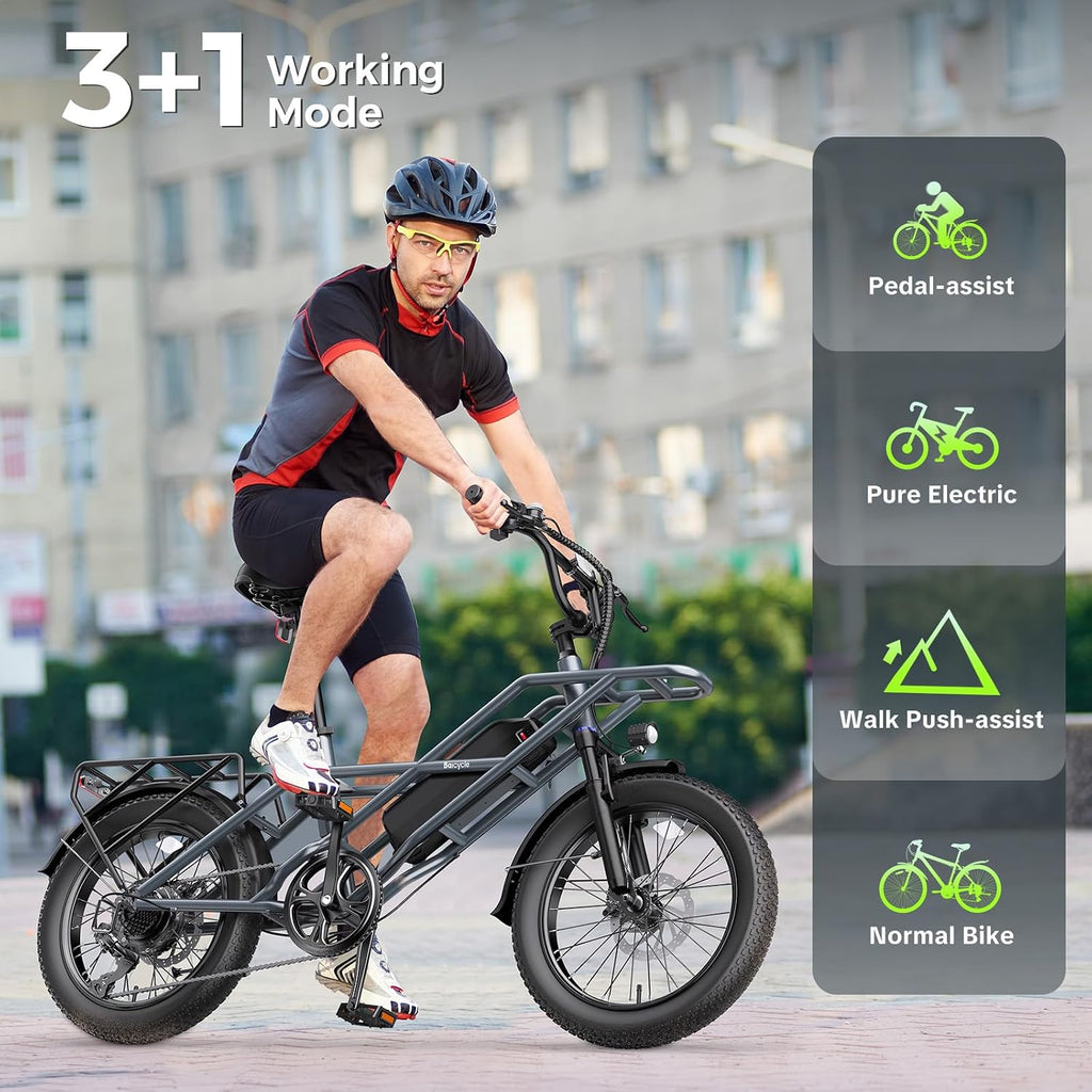 20" Fat Tire Step-Thru Electric Bike | 1800W Peak High-Range Adult E-Bike