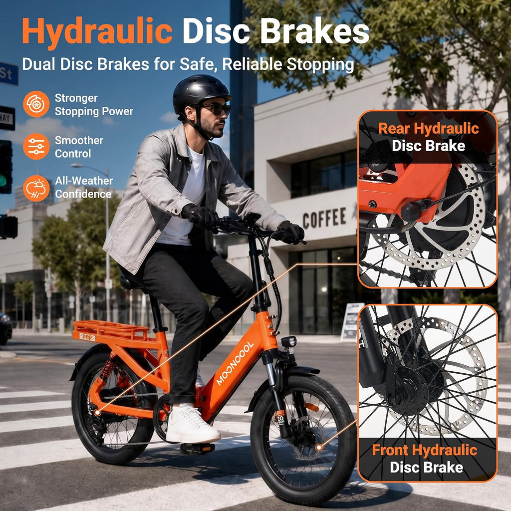 750W Folding Fat Tire Electric Bike for Adults | 48V Removable Battery, Full Suspension, Hydraulic Disc Brakes & 7-Speed