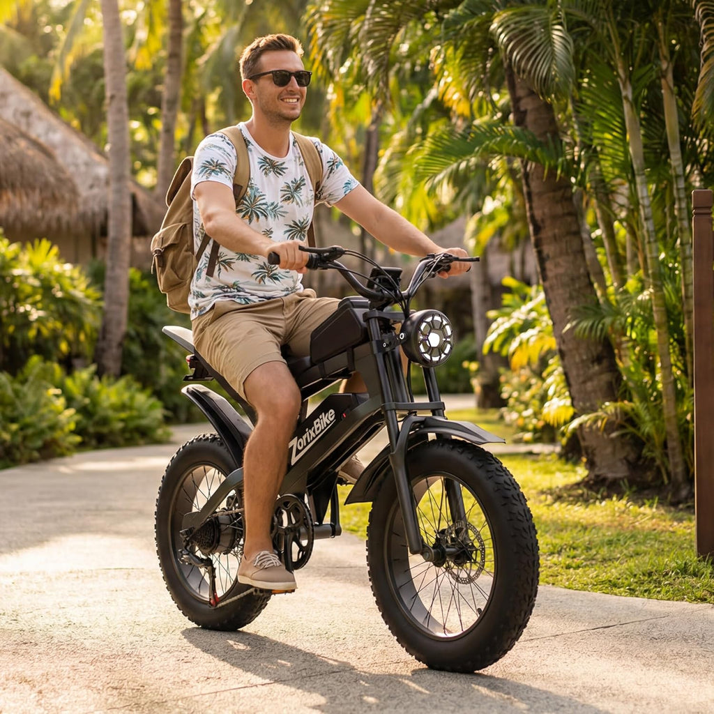 Retro Fat Tire Electric Bike – 1500W (3000W Peak) Motor, 48V 20Ah, 20" x 4.0" All-Terrain E-Bike
