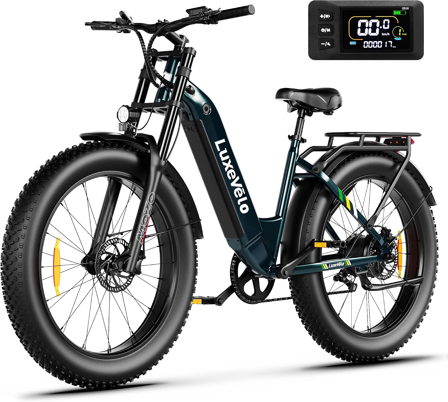 26" All-Terrain Fat Tire Electric Mountain Bike – 1000W Peak Motor E-Bike with 48V 13Ah Removable Battery, 50-Mile Range & Smart LCD Display