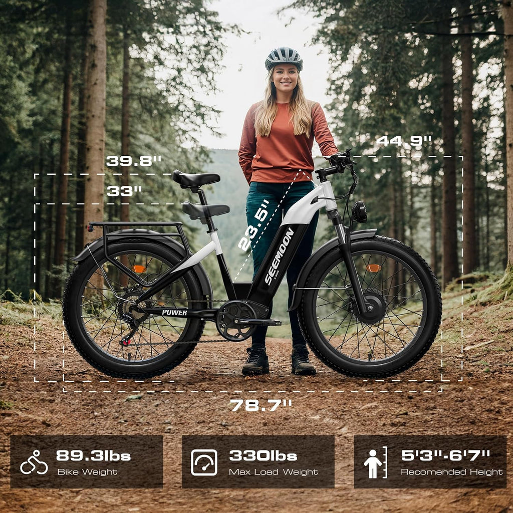26" Dual Motor All-Terrain Electric Bike – 4000W Peak High-Performance Off-Road Mountain E-Bike