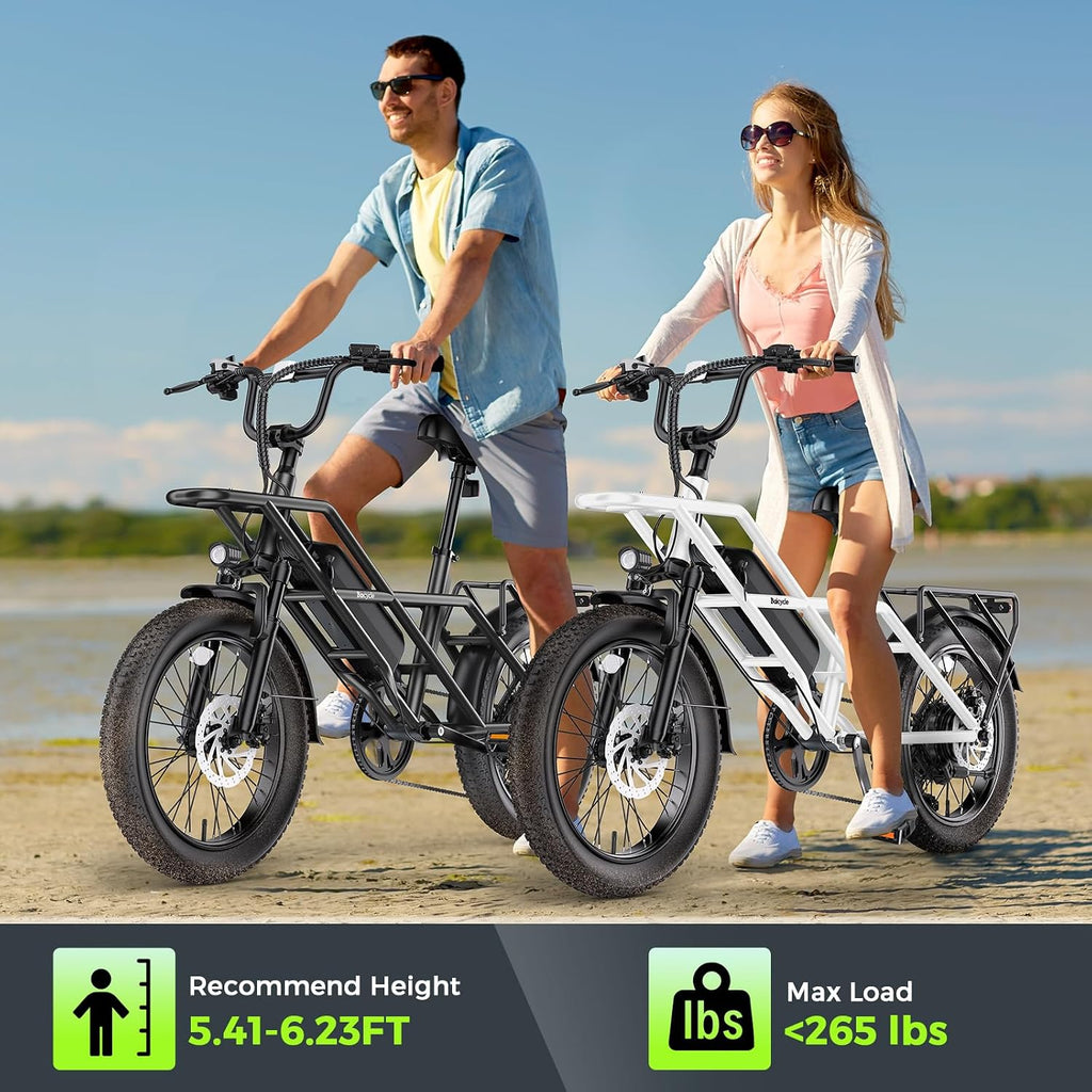 20" Step-Thru Fat Tire Electric Bike – 1800W Peak High-Performance All-Terrain E-Bike