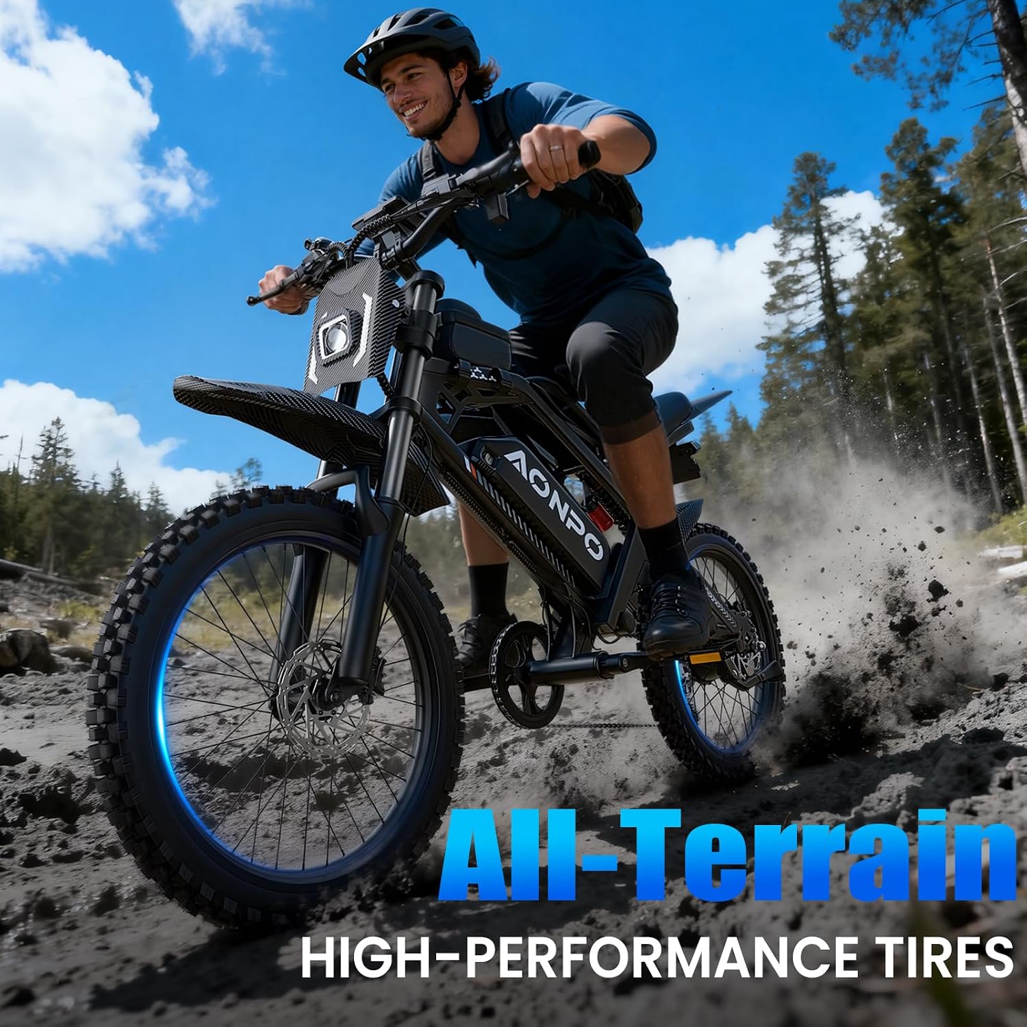 High-Power Off-Road Fat Tire Electric Dirt Bike | Hydraulic Brakes & Extended PAS Range