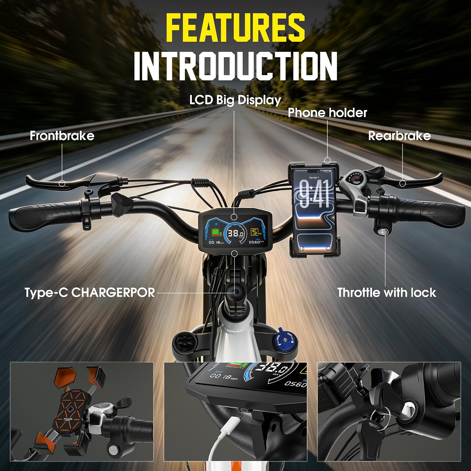 High-Torque Off-Road Fat Tire Electric Bike | Step-Through Frame & Long-Range PAS