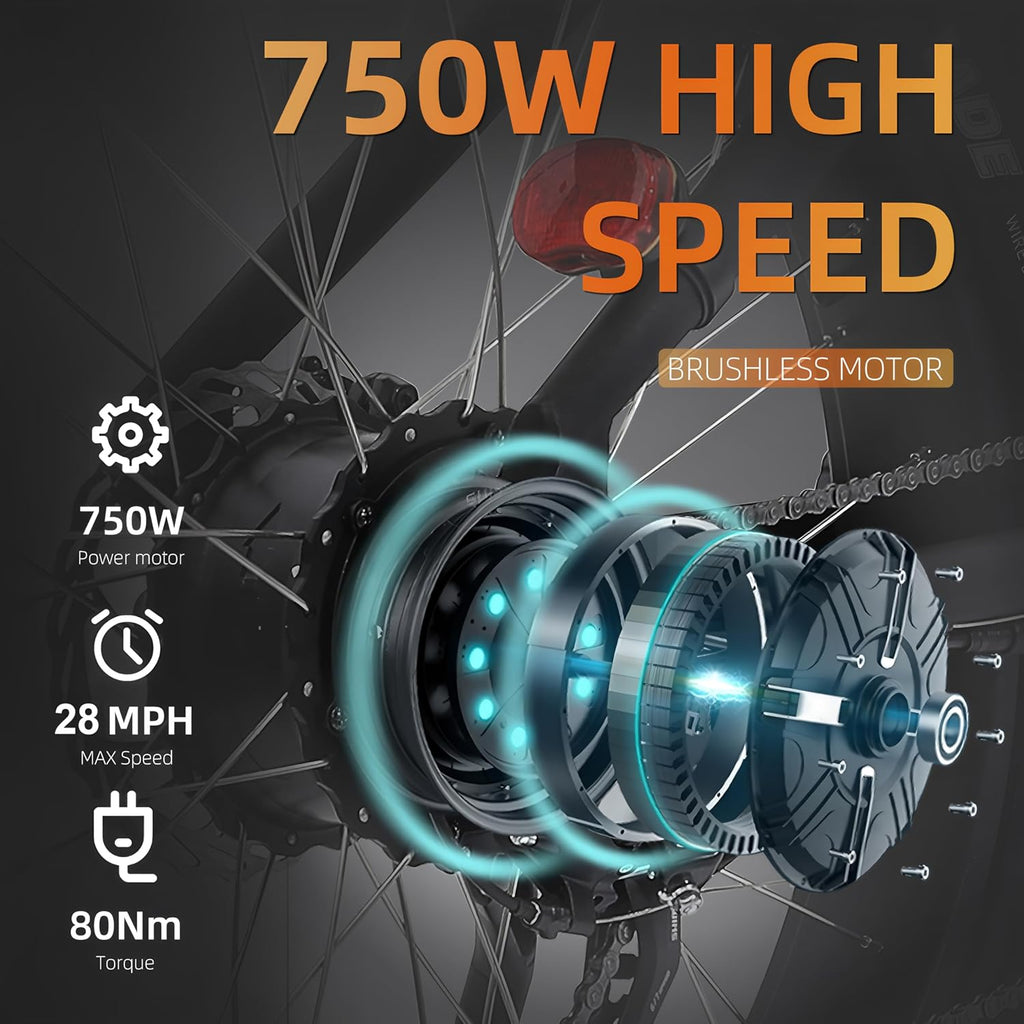 3000W High-Speed Electric Mountain Bike – 7-Speed Fat Tire E-Bike with Dual Shock Absorbers