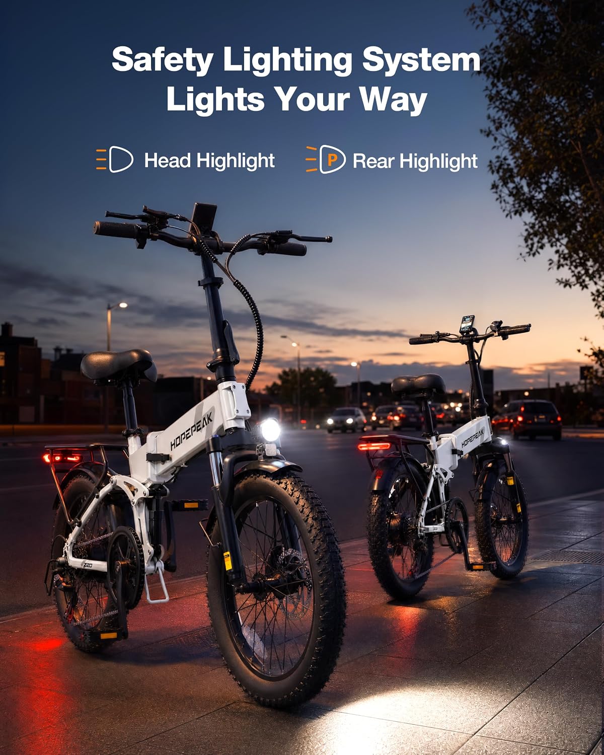 1200W Peak Folding Electric Bike | 20" Fat Tire Full Suspension E-Bike