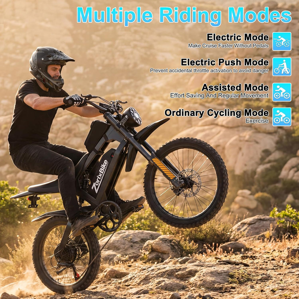 Electric Bike for Adults,48V 20AH-1500/3000W Peak Motor Electric Bicycle-Max Speed 31-35MPH-Max 80 MI Range-20