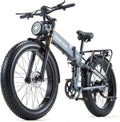 All-Wheel Drive Dual Motor Electric Mountain Bike – High-Power AWD E-Bike (Up to 5000W Peak, 40 MPH) with Full Suspension, 26" All-Terrain Fat Tires & Long-Range Battery Options
