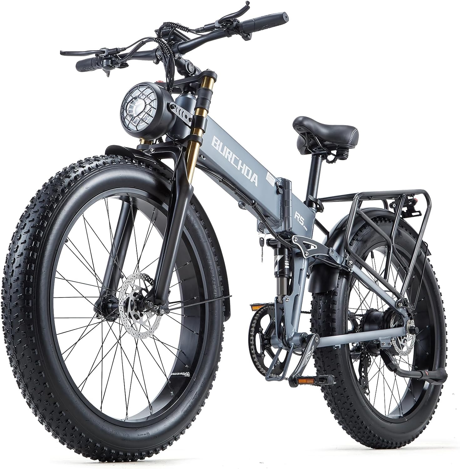 All-Wheel Drive Dual Motor Electric Mountain Bike – High-Power AWD E-Bike (Up to 5000W Peak, 40 MPH) with Full Suspension, 26" All-Terrain Fat Tires & Long-Range Battery Options