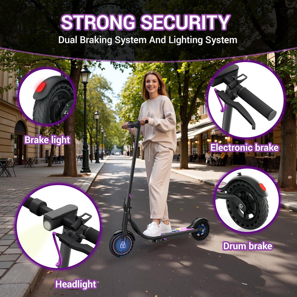 Electric Scooter for Adults, Folding E Scooter with 350W/500W Motor 16/24 Mph Top Speed, Max 19-23 Miles Long