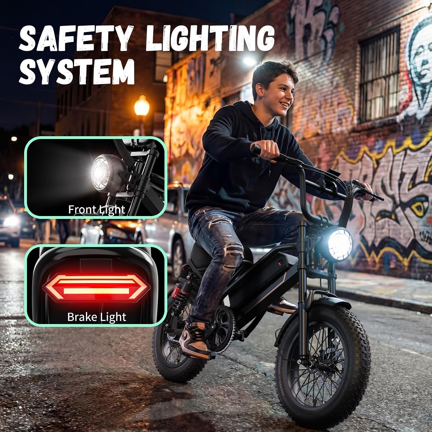 2000W Peak All-Terrain Fat Tire Electric Bike for Adults – 32 MPH Adventure E-Bike with 48V Removable Battery