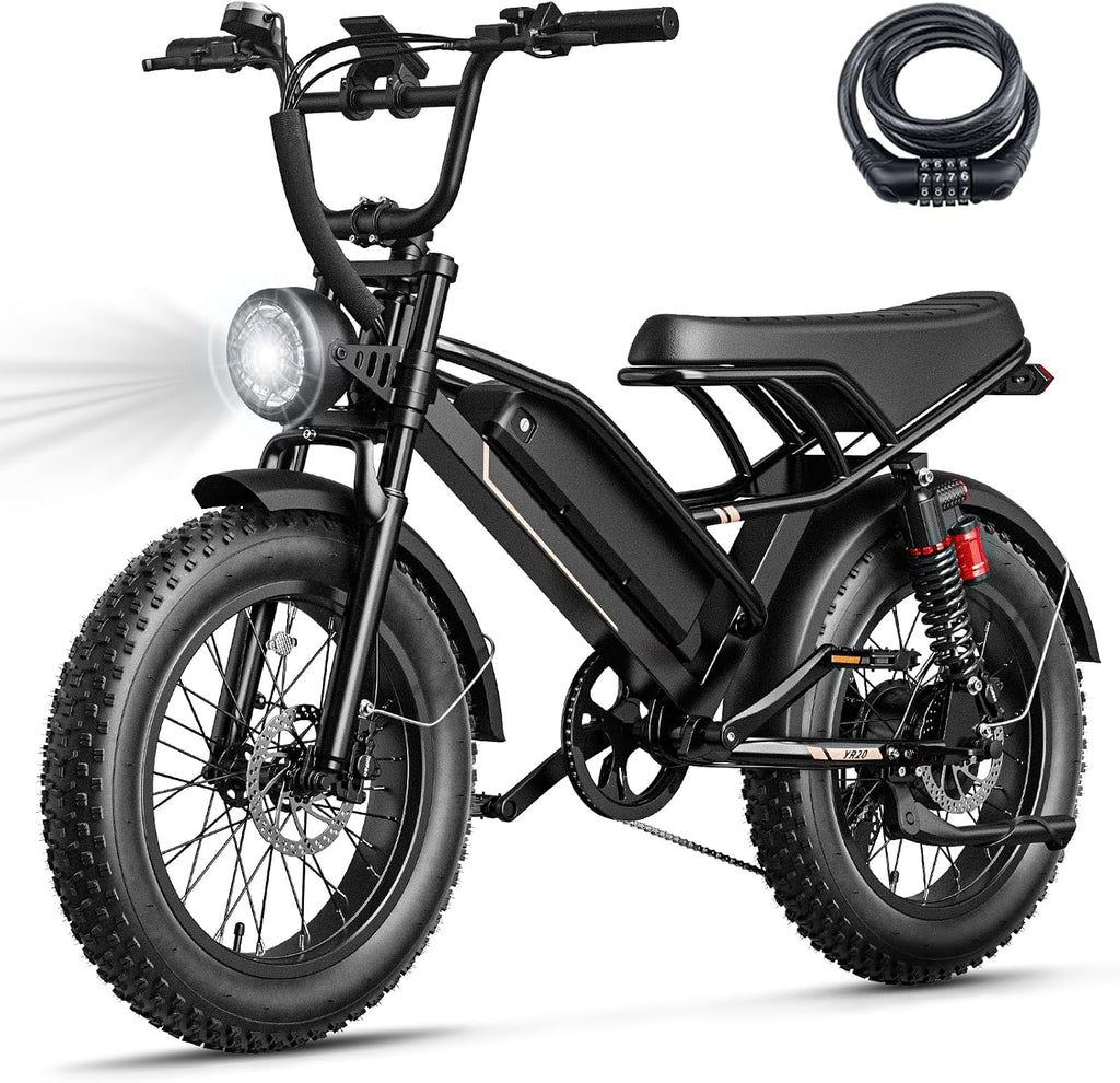16" / 20" Moped-Style Fat Tire Electric Bike – 2000W/3000W Peak High-Performance All-Terrain E-Bike for Adults & Teens
