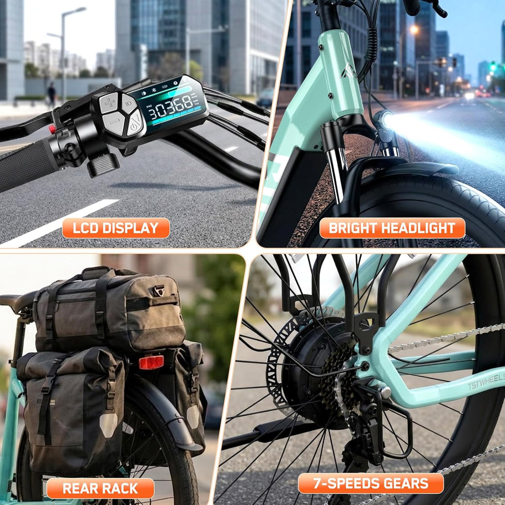 27.5" All-Terrain Front Suspension Electric Bike | Peak 1200W Adult E-Bike with Fat Tires
