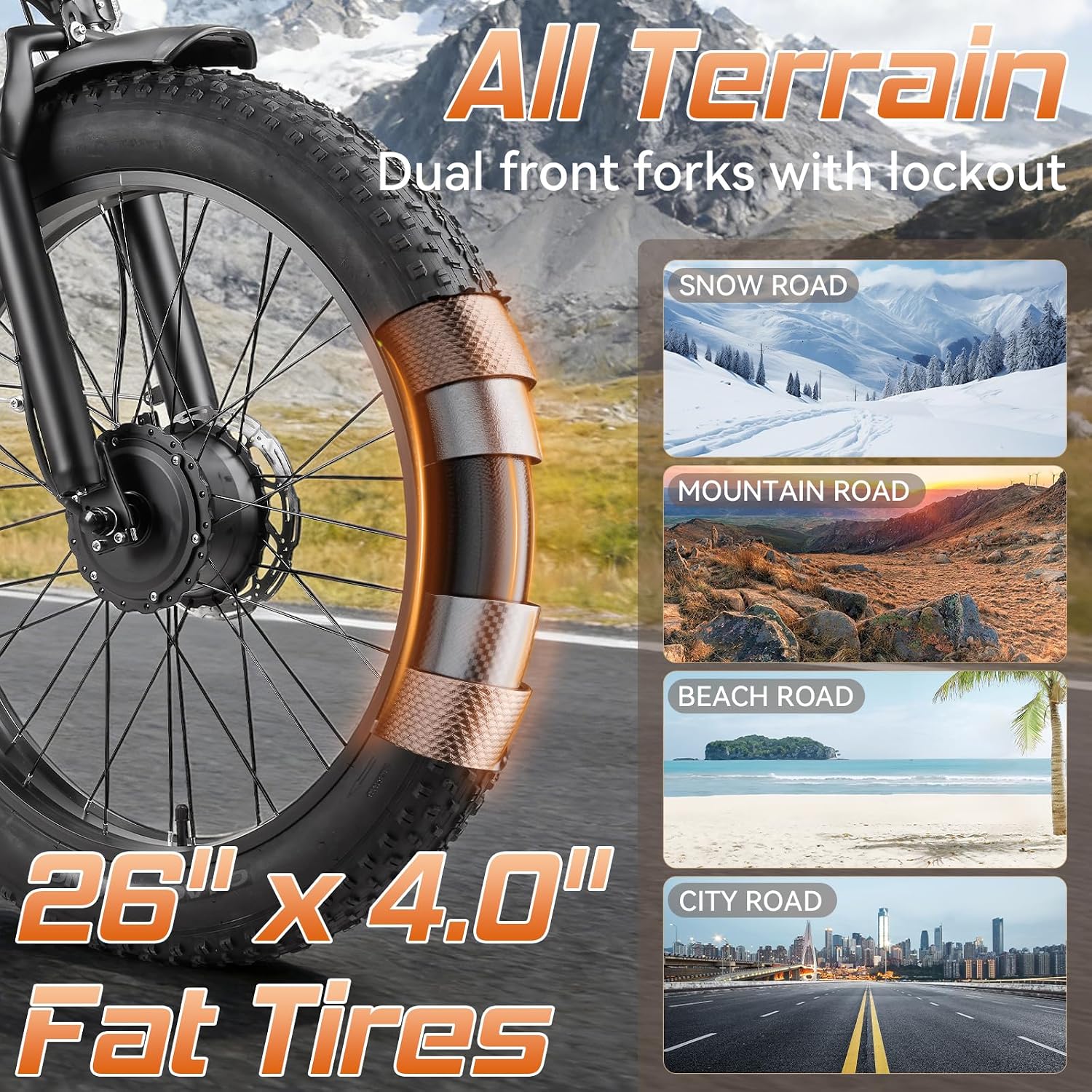 6000W Peak Dual-Motor 26" Fat Tire Electric Mountain Bike – 50 MPH High-Performance Adult E-Bike with Turn Signals