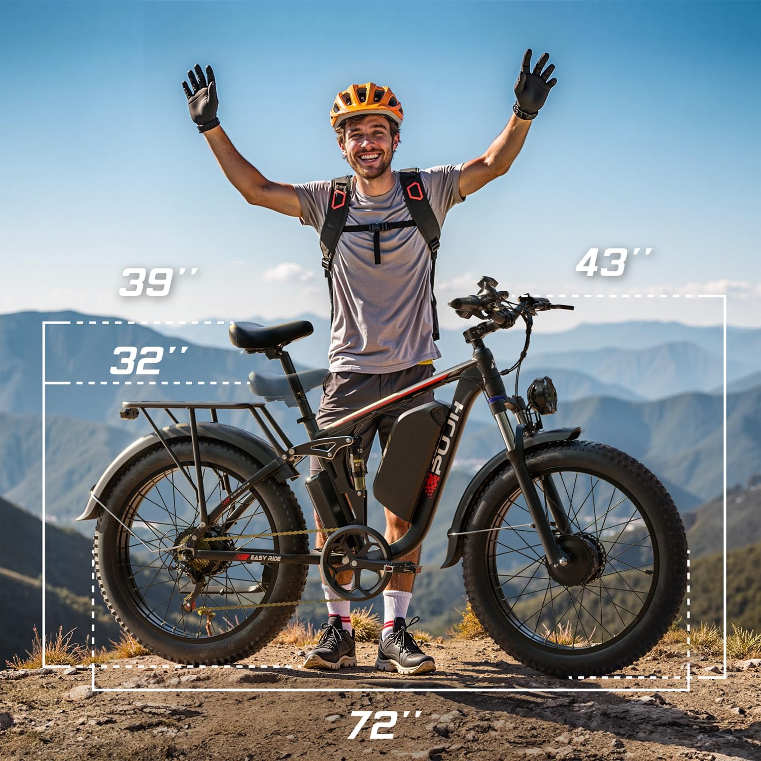 6000W Dual Motor Ebike for Adults, 60V 20Ah Fast Electric Bike 45mph,Up to 110 Miles,24" Fat Tire Full Suspension