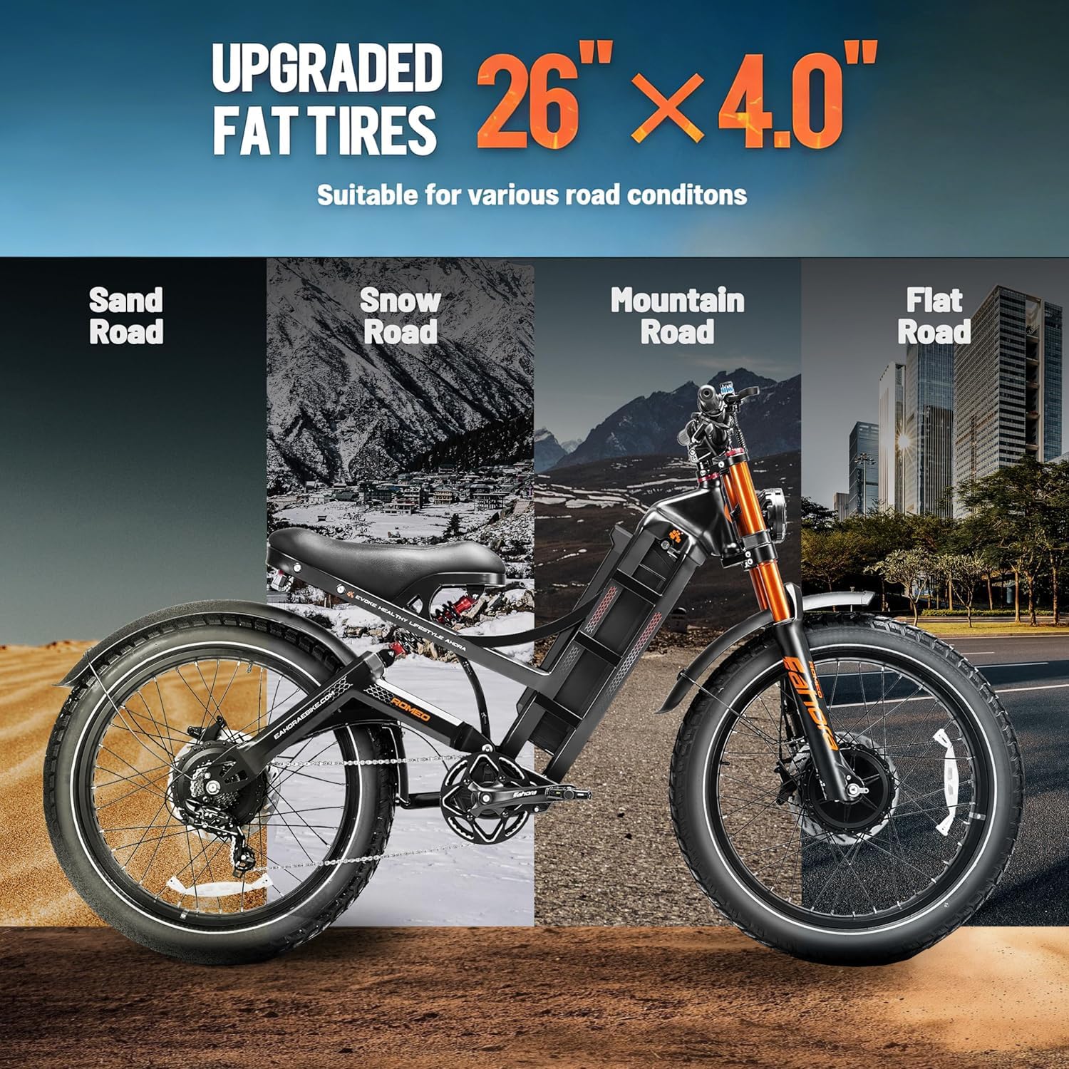 1000W Peak Step-Through City Cruiser Electric Bike – 24" Commuter E-Bike with Front Basket & 7-Speed Gears
