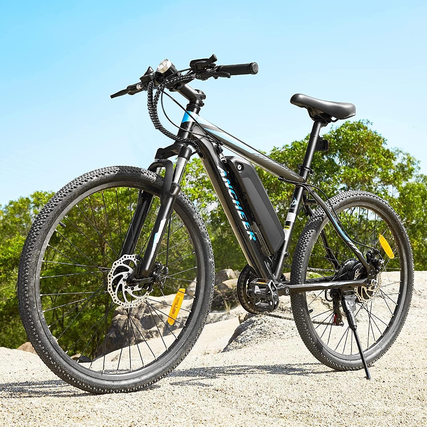 Electric Bike for Adults, Electric Mountain Bike, 26" Sunshine Ebike, 19.8MPH Electric Bicycle with 48V/374Wh