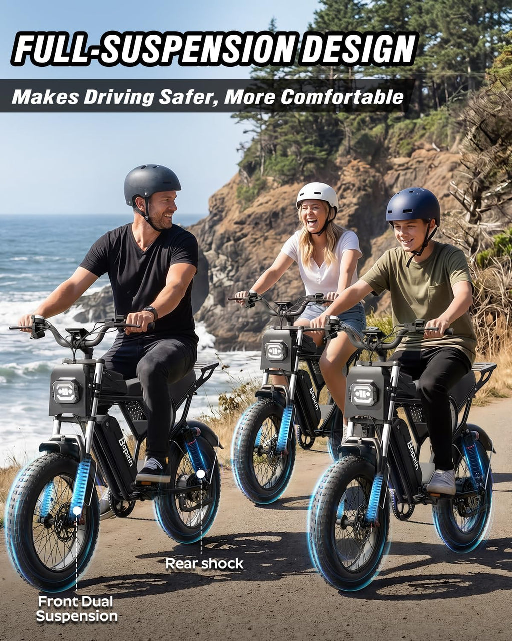 Electric Bike for Adult 1500W-2000W Peak Motor, 48V 20-25AH