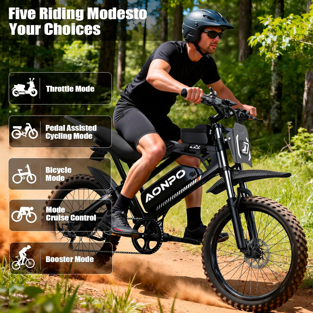Electric Bike for Adults,Peak 2000W/3000W Ebikes for Adults,30 MPH/33 MPH Ebike,48V 18.2AH/ 52V 22.5AH
