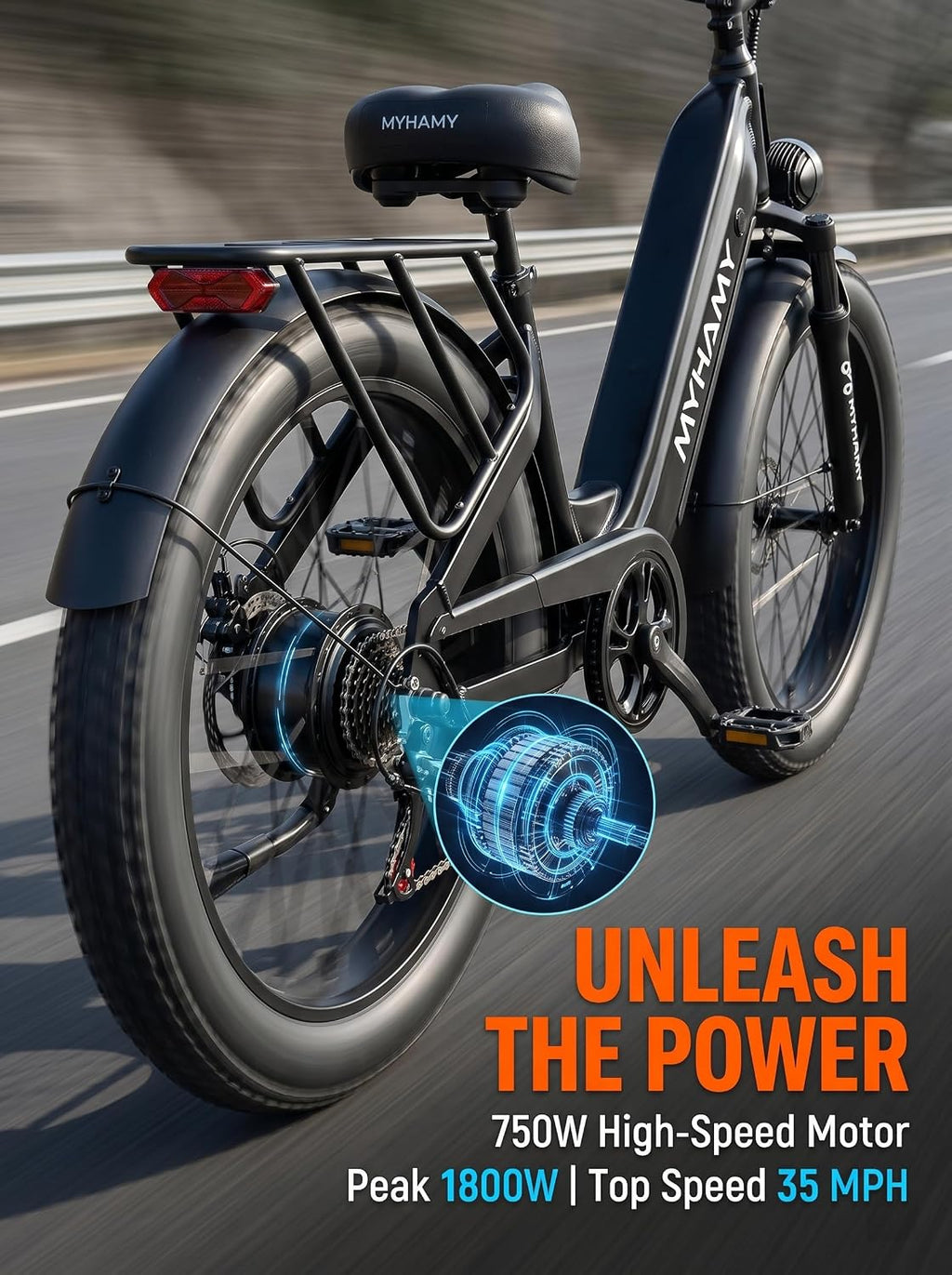 26" Full Suspension 2000W All-Terrain Fat Tire Electric Bike