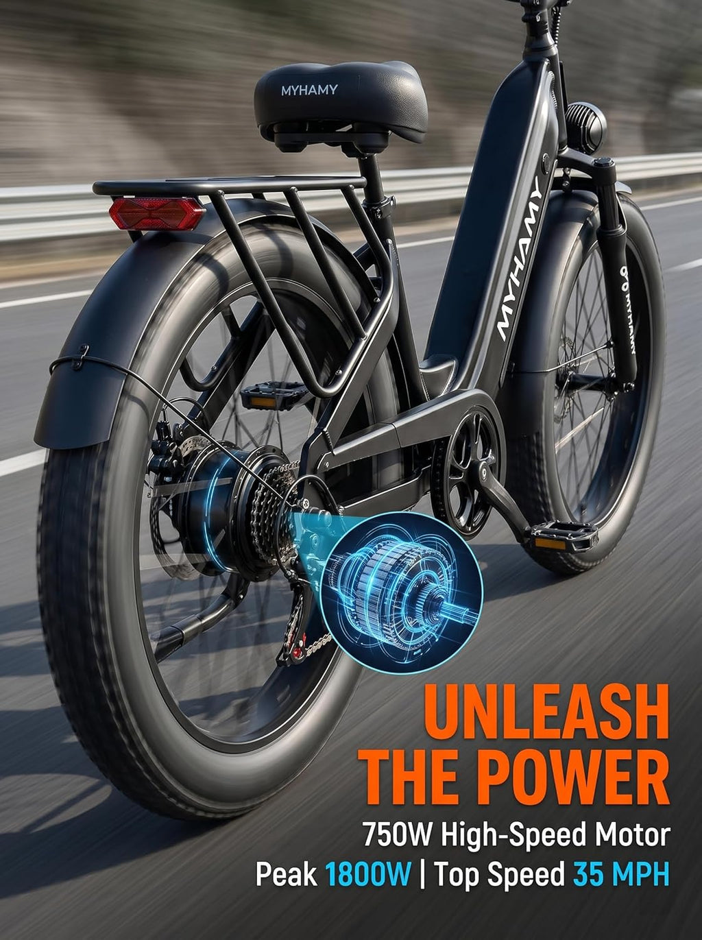 2000W Long-Range Electric Commuter Bike - 35MPH Full Suspension Trail E-Bike