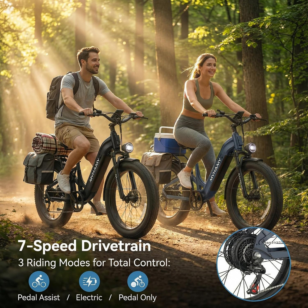 High-Performance Adult Fat Tire Electric Bike | Full Suspension & Long Range